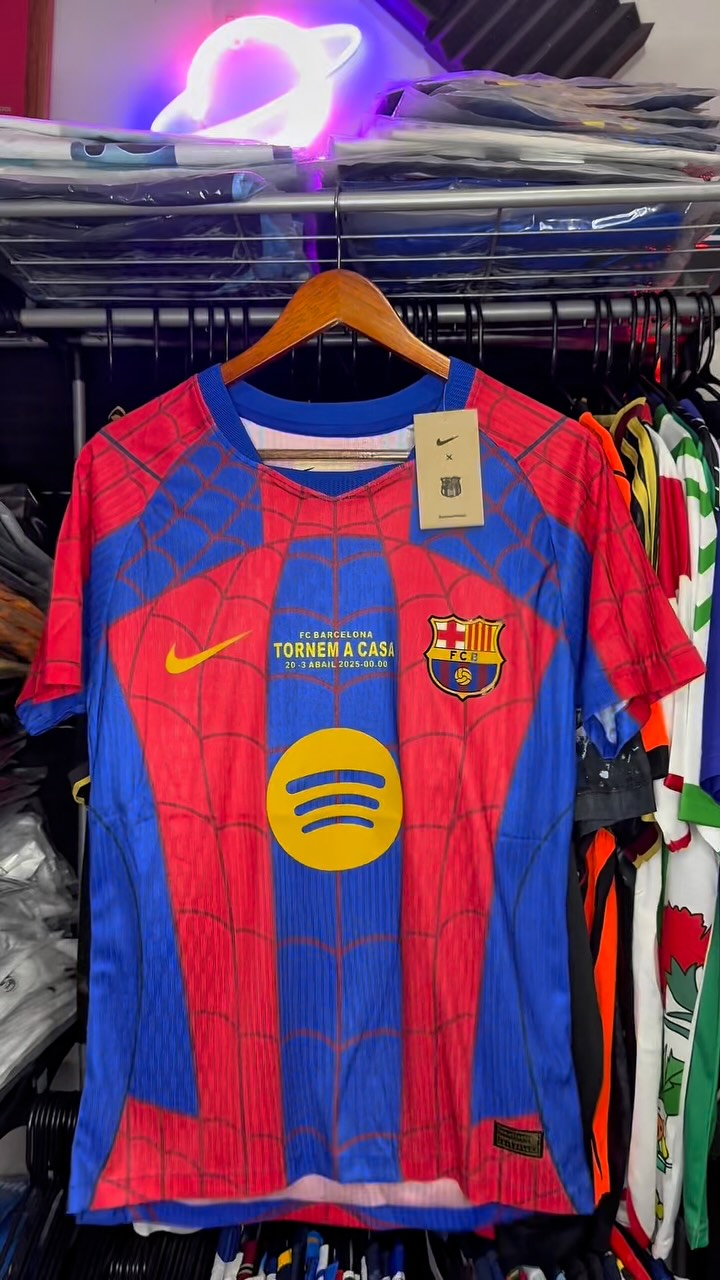 Barcelona X Spiderman 💙❤️ #jersey #fcbarcelona💙❤️ #spiderman