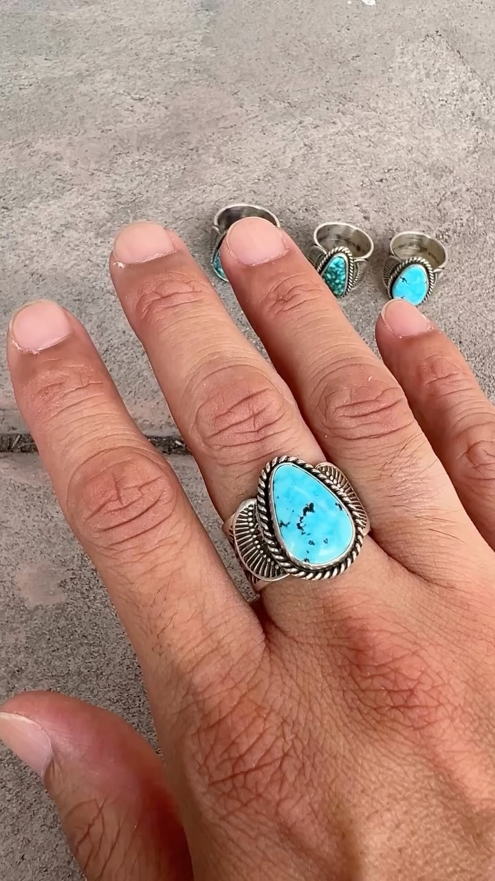 STYLE - Stamped Classic Ring set with Kingman Sunshine Reeves