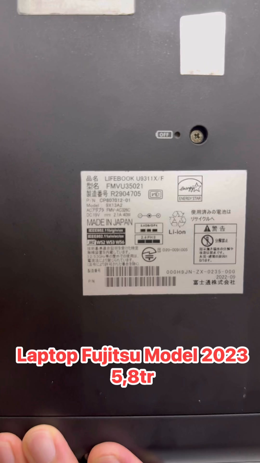 Chỉ 3tr6/máy Laptop Fujitsu Lifebook A579 i5 thế hệ 8 màn hình