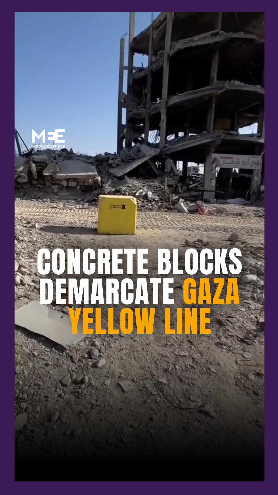 Gaza journalist Mohammed Ahmed shows in a video posted online yellow ...
