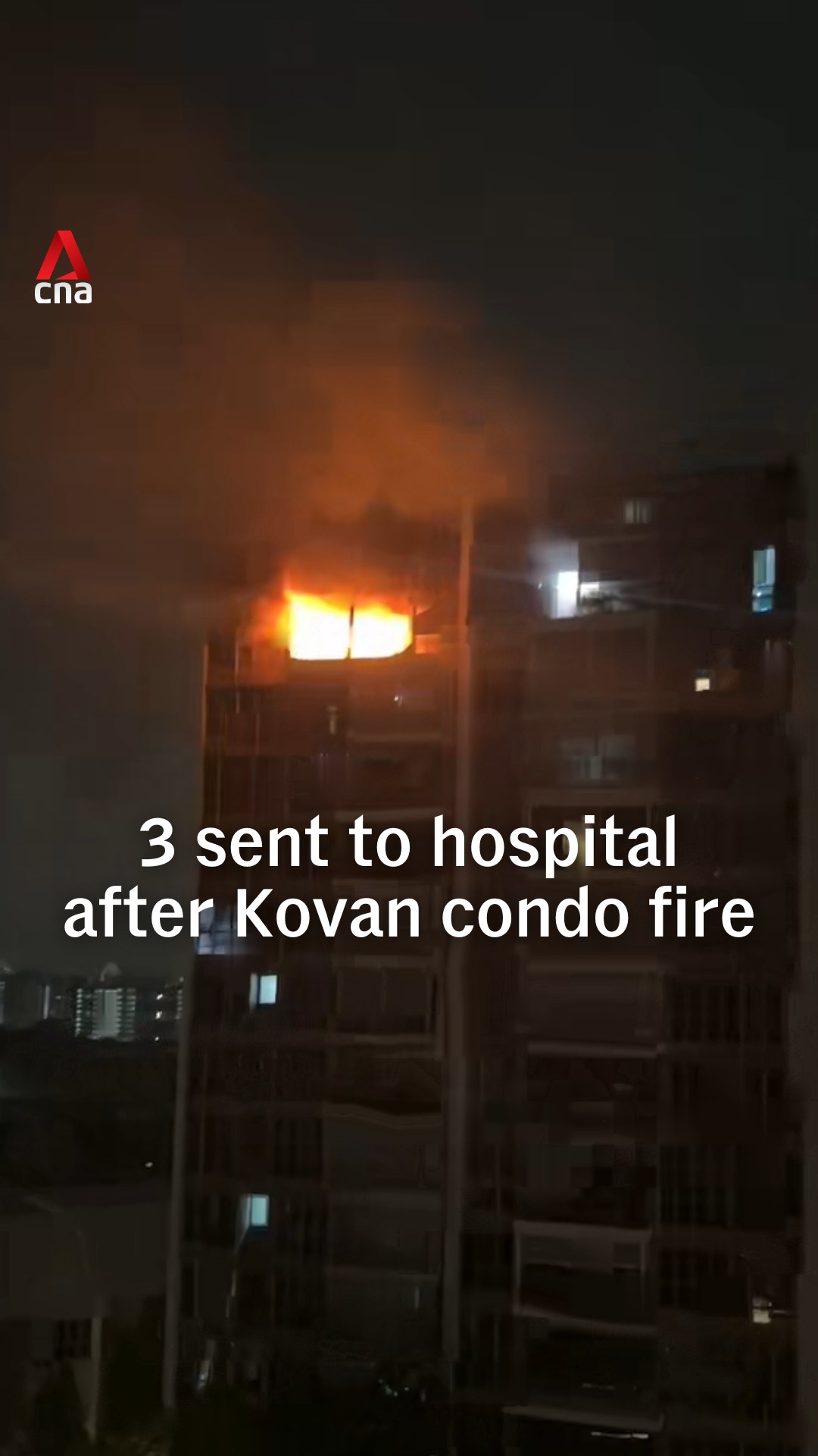 A 14th-floor penthouse unit at Kovan Regency caught fire on Thursday ...