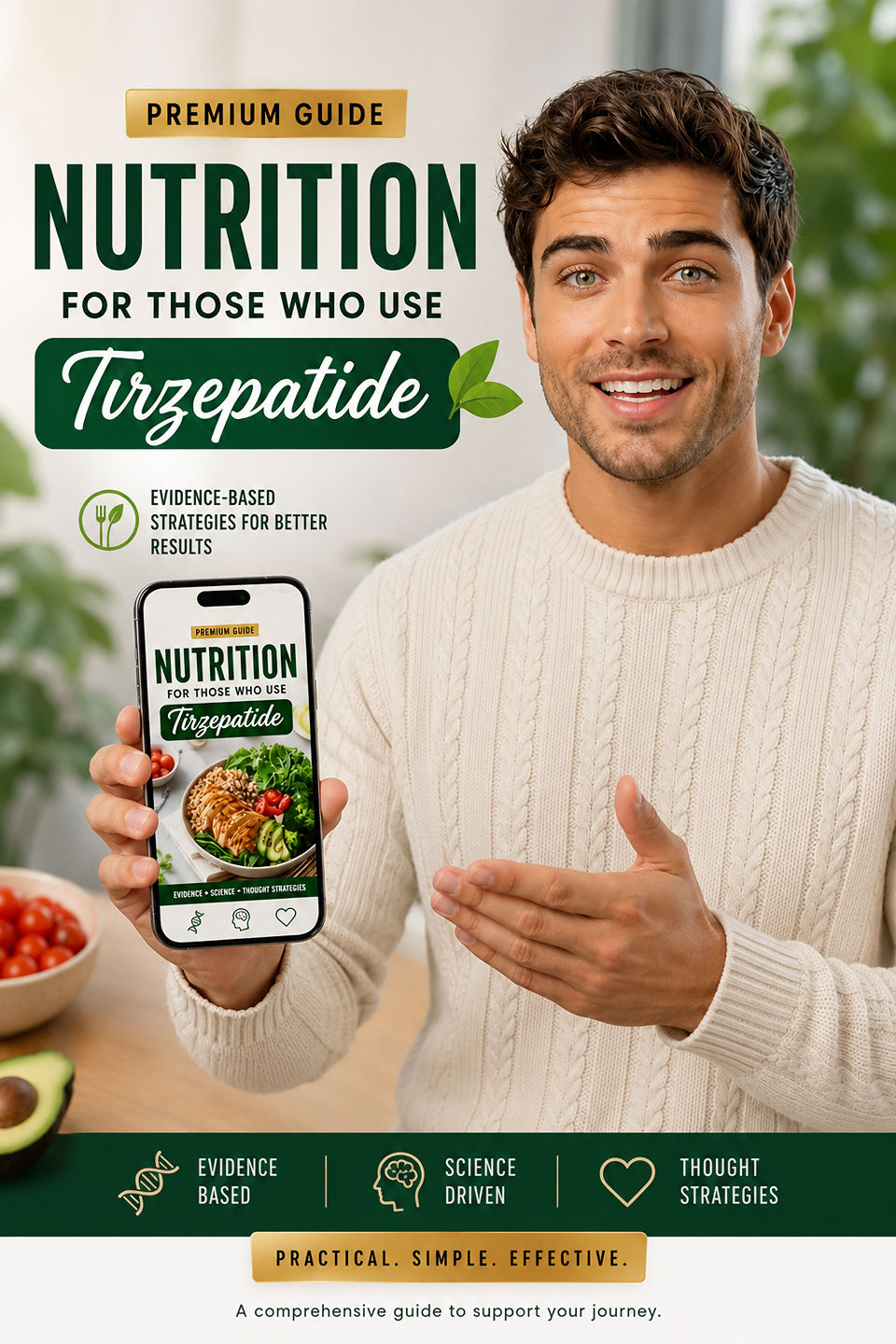 Eating well while taking Tirzepatide can make all the difference to your health, energy levels and long-term success. 📘 Premium Guide: Nutrition for Those Who Use Tirzepatide Create