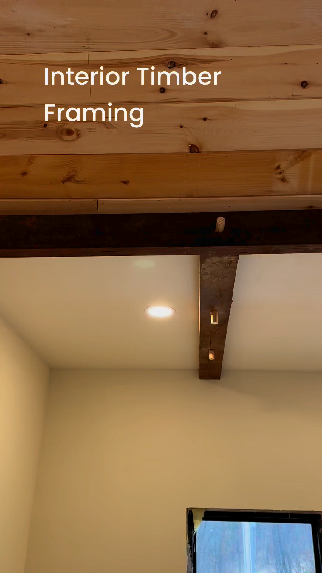 I am pretty pleased with the timber frame interior rafters over the ...