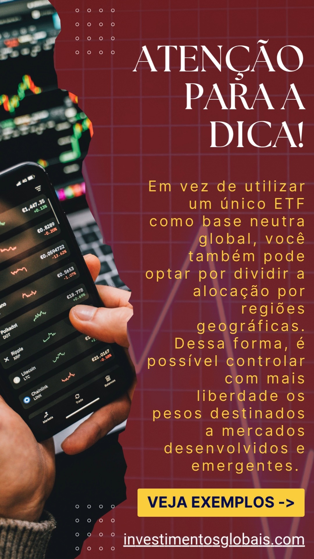Uma dica para quem não quer usar somente um único ETF como sua base ...
