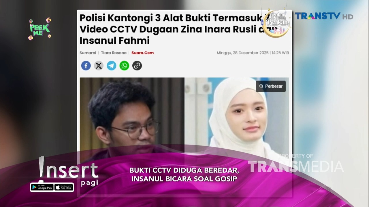 Bukti CCTV Diduga Beredar, Insanul Bicara Soal Gosip - INSERT PAGI (10 ...