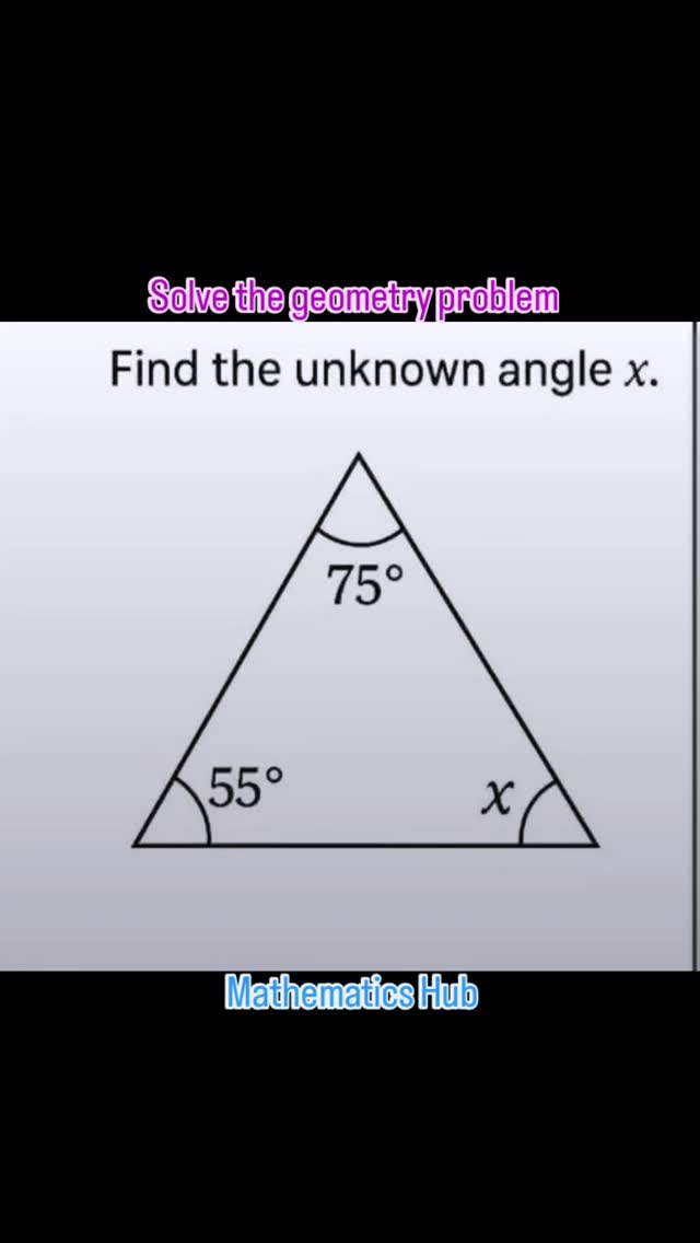 Solve the geometry problem #geometryproblem #viralreels #viral #maths ...