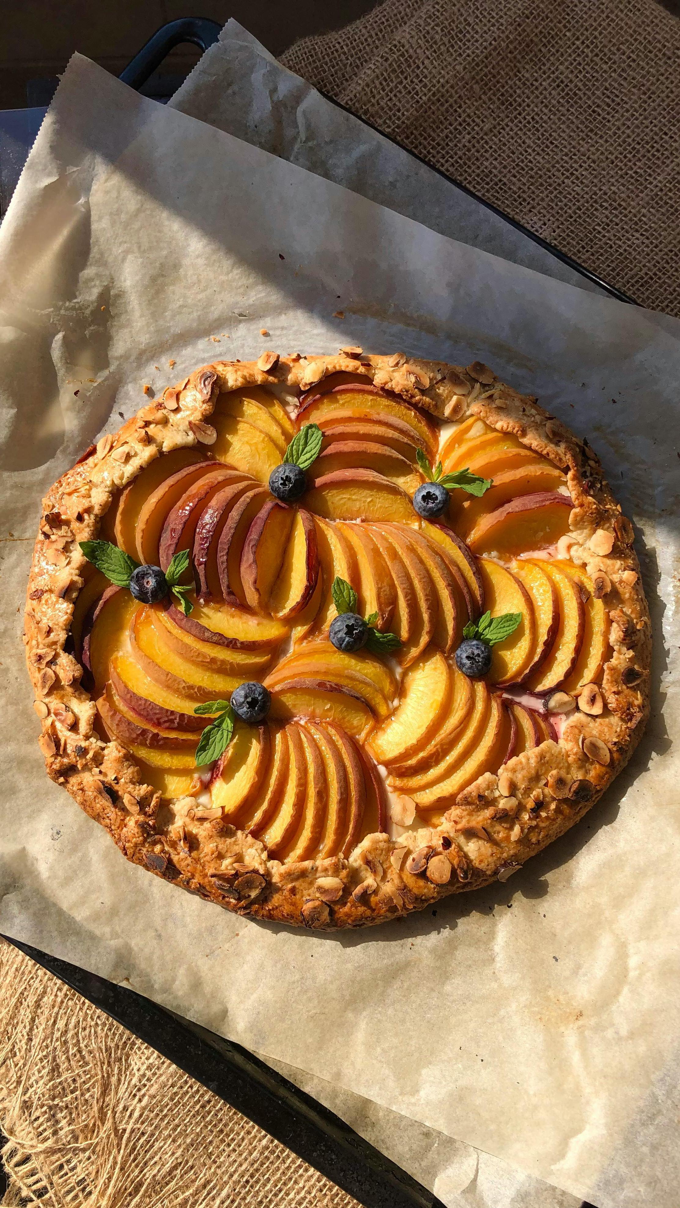 recette-tarte-filo-croustillante-aux-amandes-p-ches