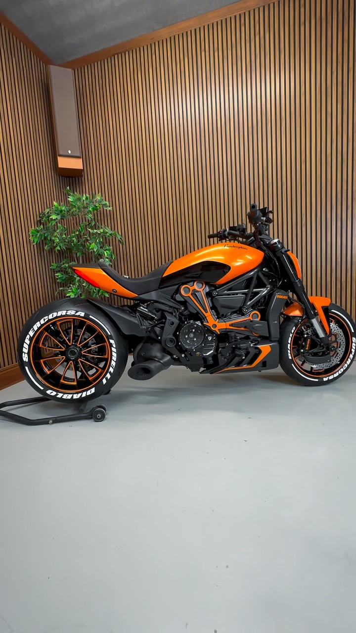 Ducati XDiavel finished in Lamborghini Arancio Borealis