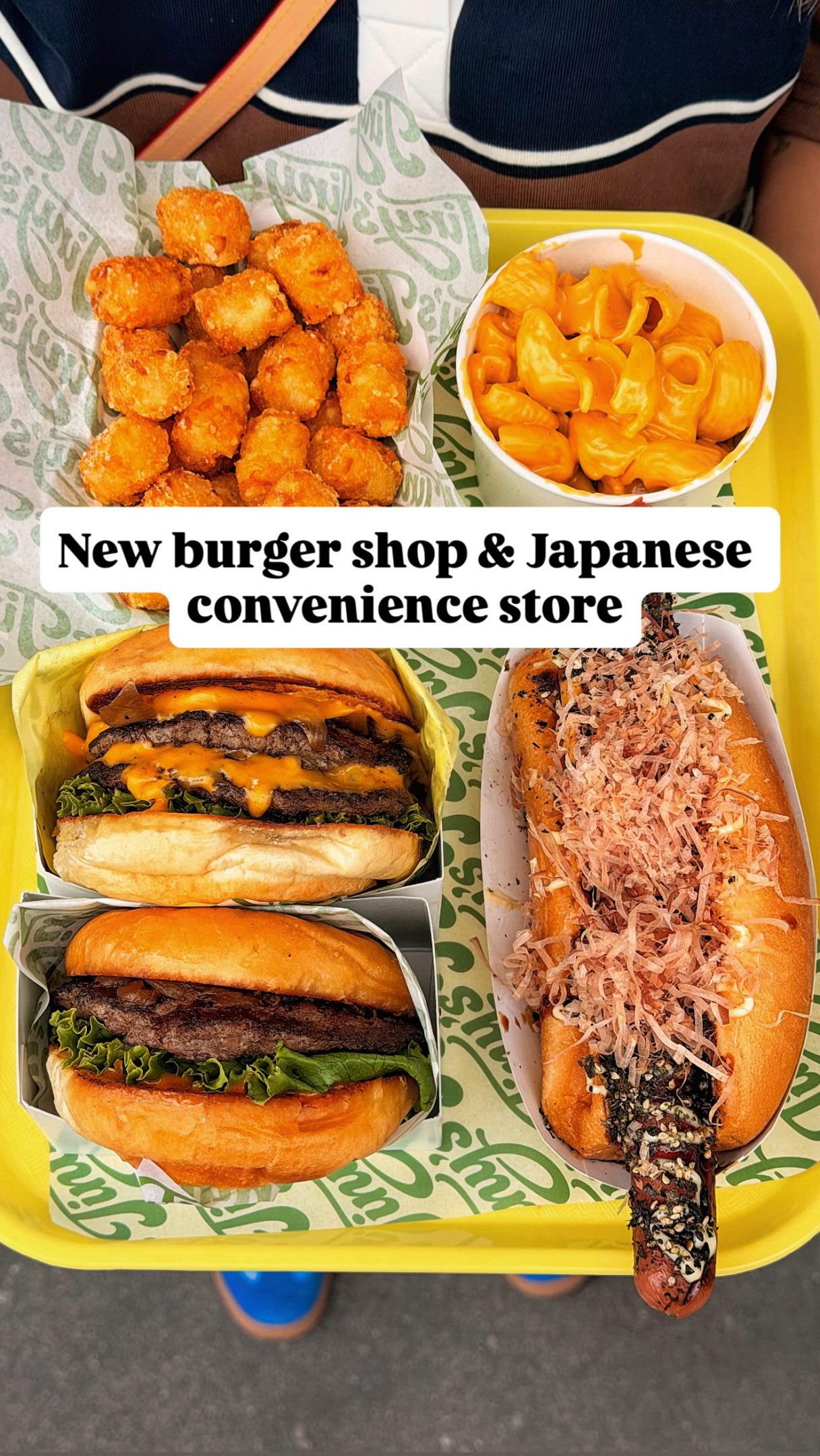 There's a new burger shop that's also a Japanese convenience store