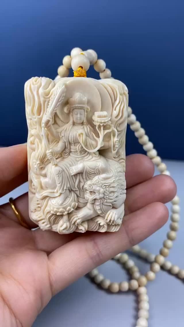 天然マンモス牙美しい手作り彫刻童子戯弥勒置物飾り| 陳雲霞| Facebook