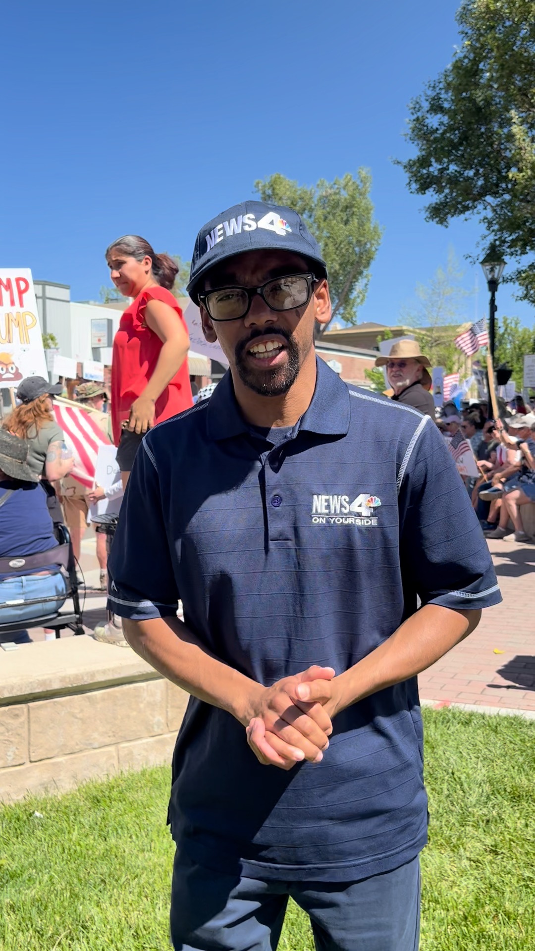 WATCH: Anthony Ramos is at the Carson City No Kings protest to give us ...