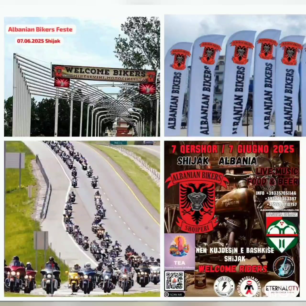 🎉14.00 welcome Bikers Festa po afron dhe ne mezi po presim të bëjmë ...