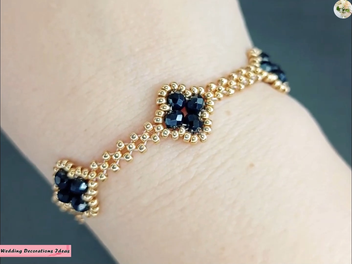 How to Make Easy Beaded Crystal Bracelet Tutorial 🛠 Materials 👇 🟣 Seed ...
