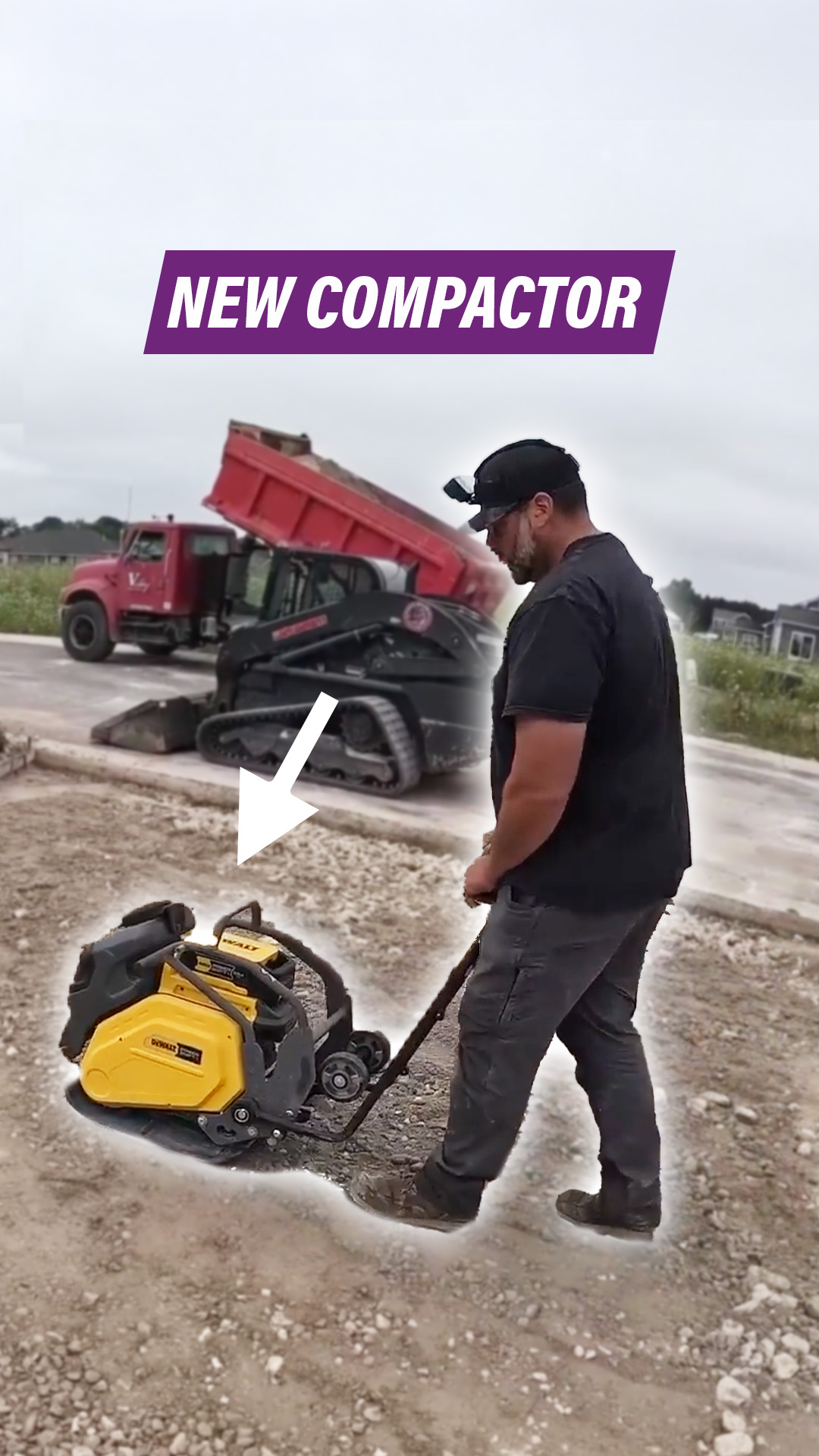 Our New Compactor Is Amazing! Driveway Job! #work #business #concrete ...