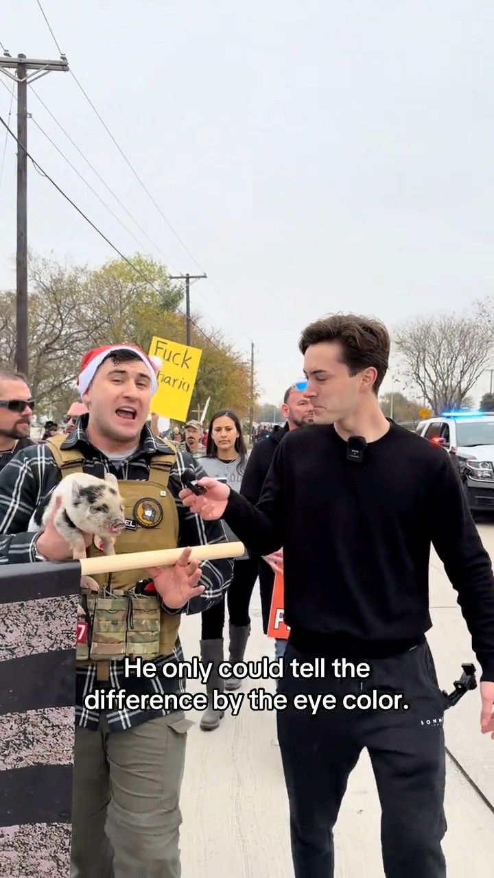 Conservative activist, Jake Lang, hosted a protest against ...