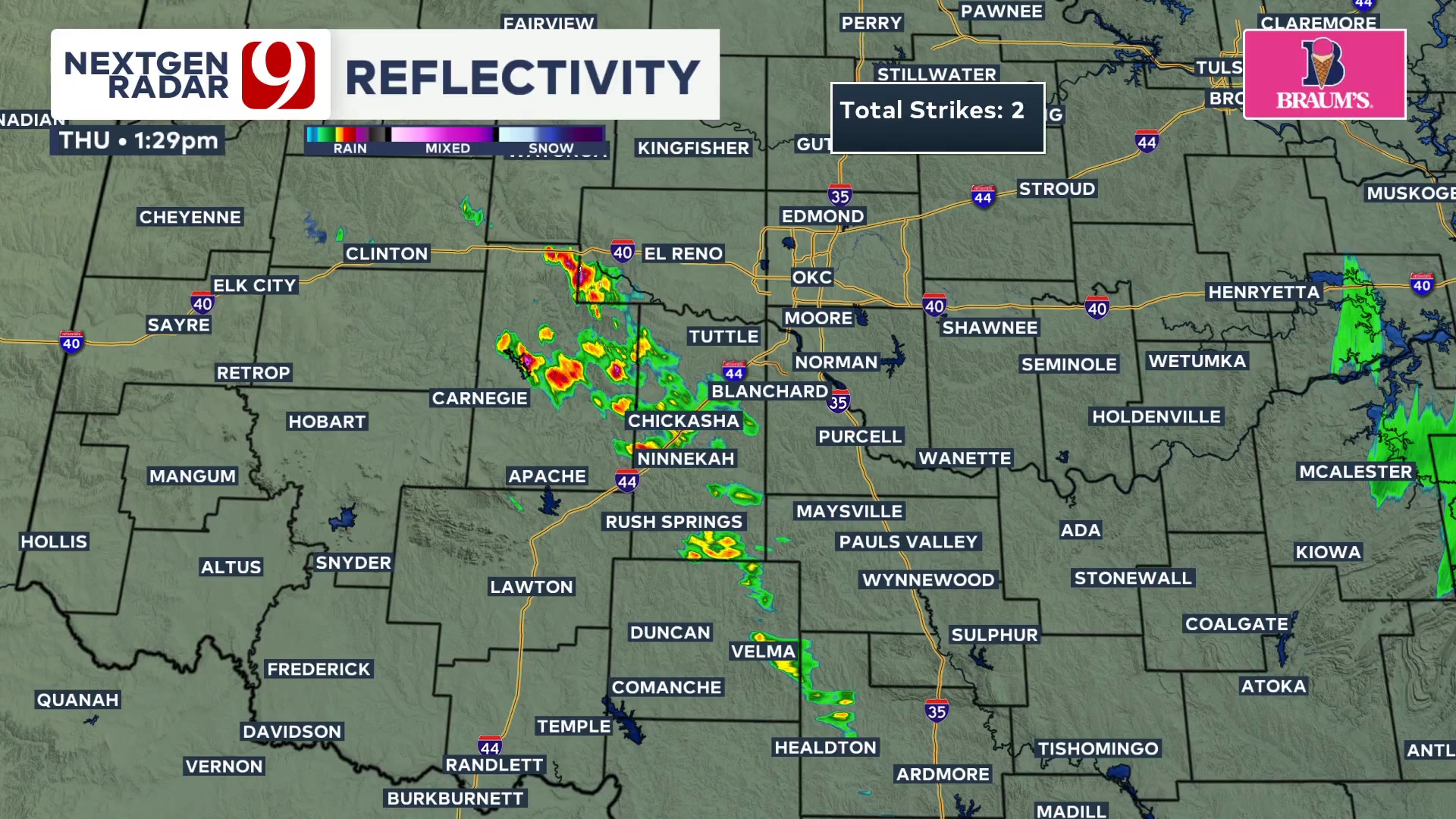 Radar Update 1:42 PM - Weak showers and thunderstorms continue to ...