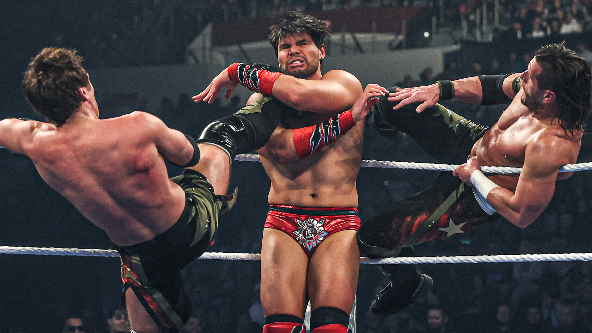 An in-ring brawl between Pretty Deadly and Los Garza forces the