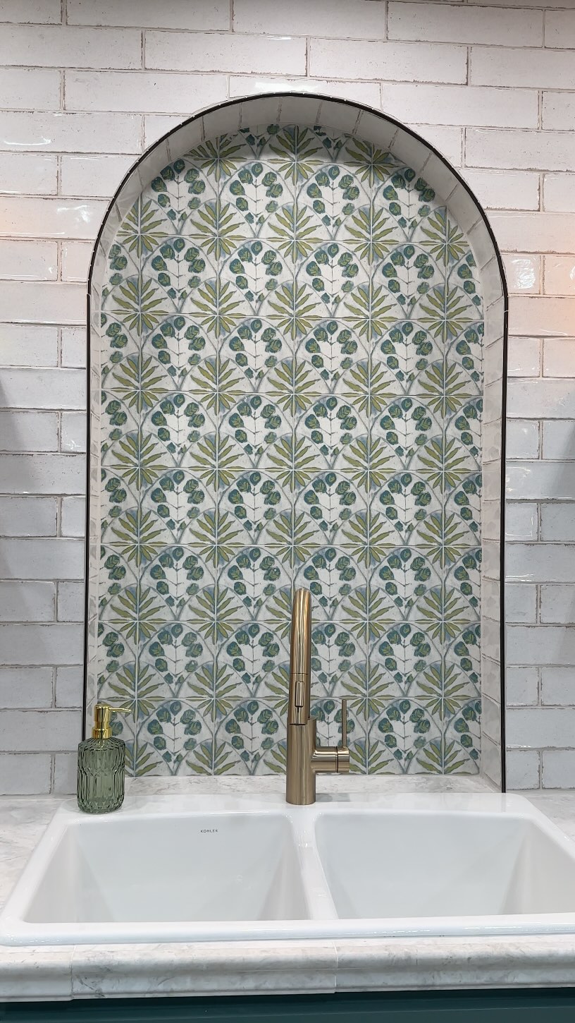 Spring is in full bloom—and the Annie Selke Botanical porcelain tile ...