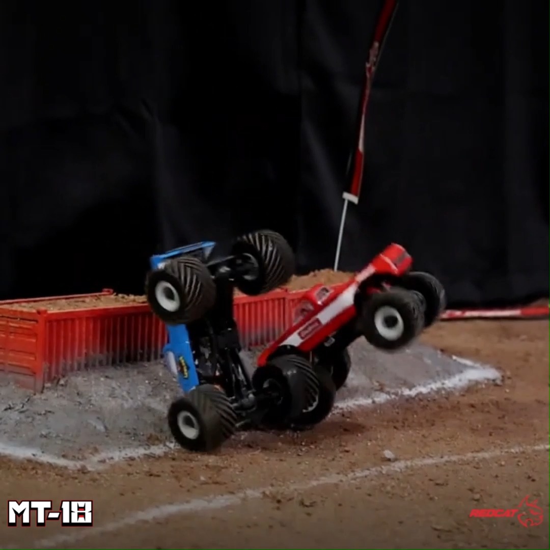 The MT-18 is a 1/18 scale 4WD solid axle monster truck available