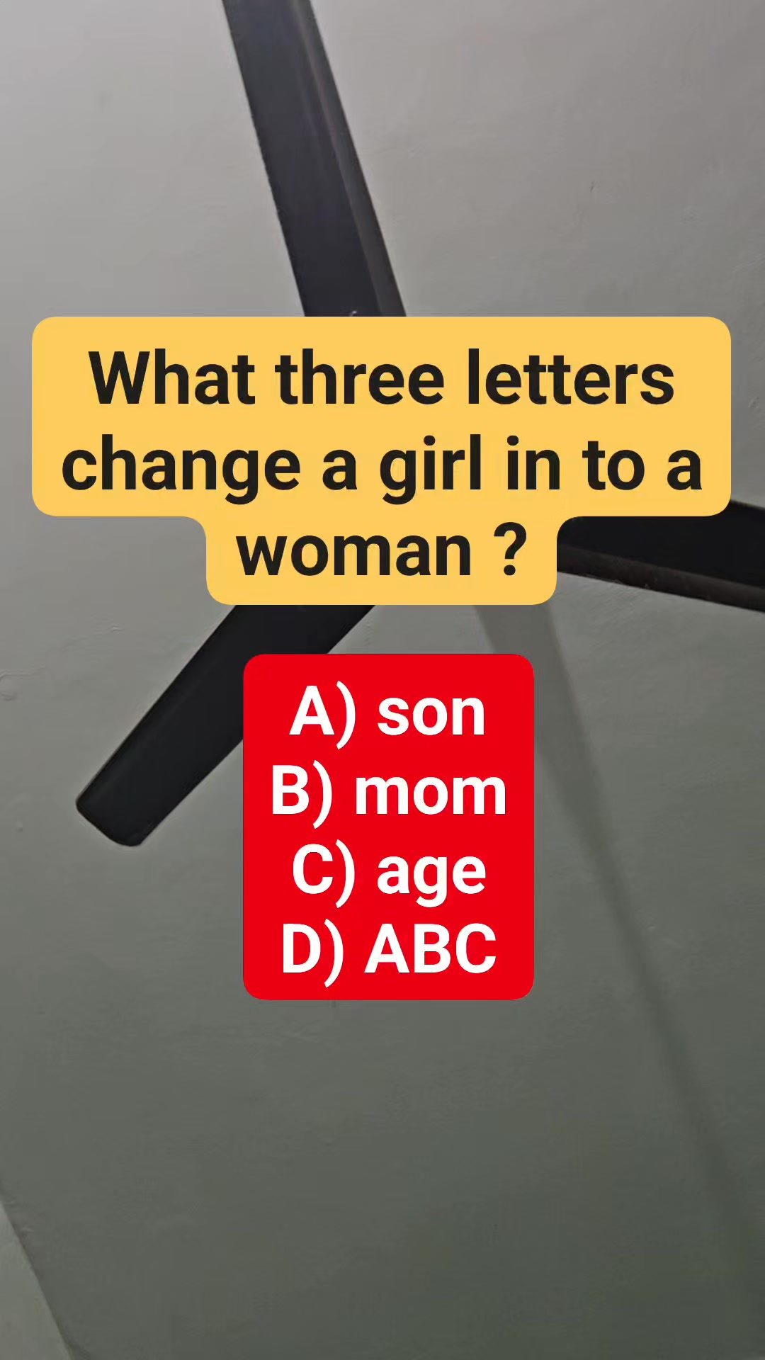 What three letters change girl in to a woman ? Riddle Challenge # ...