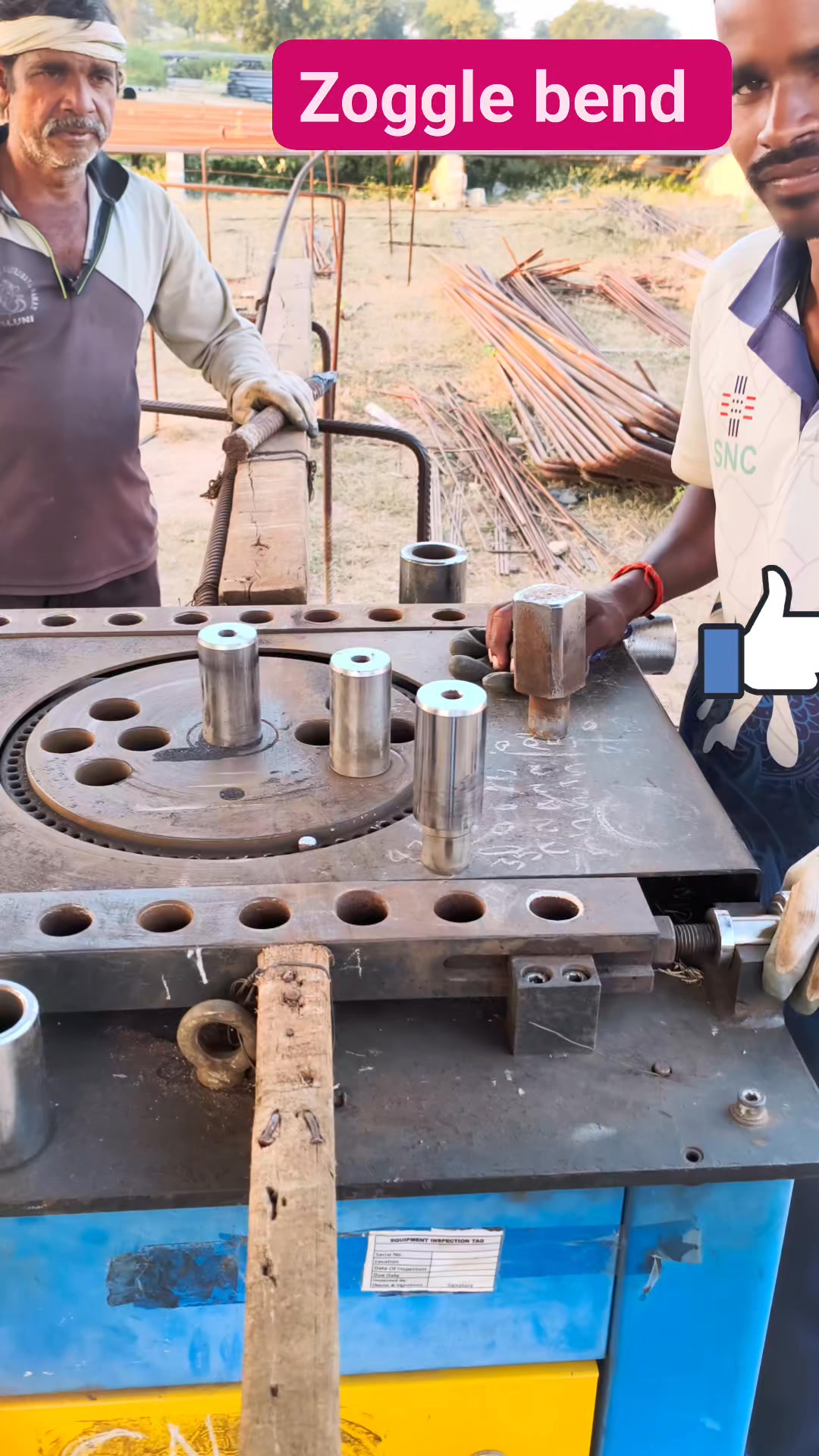 How to bend zoggle on bar bending machine #cunstruction #civil # ...