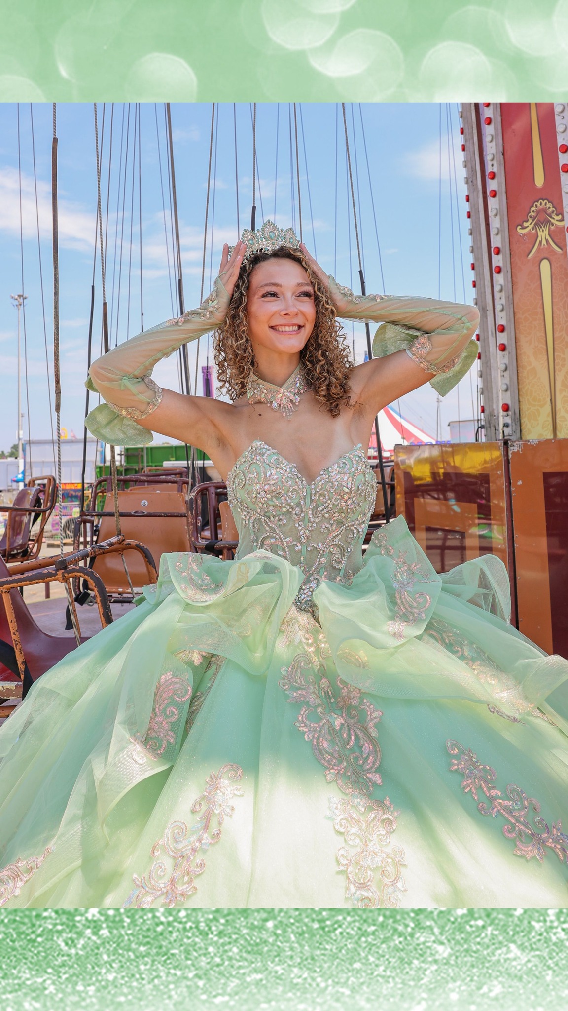 mint green dress quinceanera The moment vs the shot of this gorgeous sage quinceañera dress!💚✨, Style: LK291💫, 📍 1600 Broadhollow Rd. Farmingdale, NY 11735, ✨ Open EVERYDAY 10AM party women dress