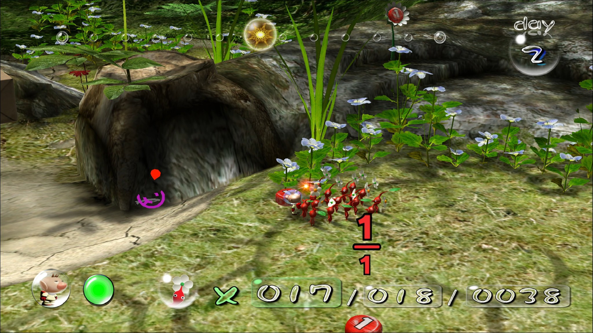 Chart a mysterious planet with curious plantlike Pikmin that come