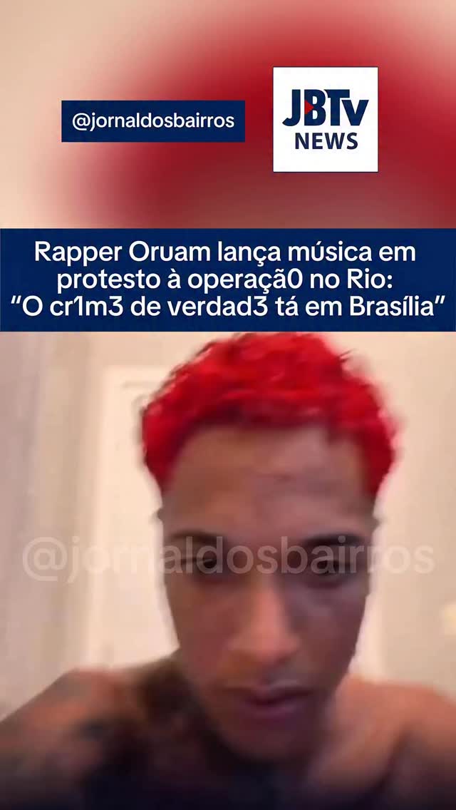 O rapper Oruam lançou nesta quarta-feira (29) uma música em protesto à ...