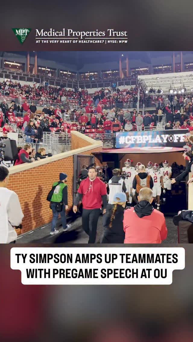 Ty Simpson leads team out for warmups with pregame speech ahead of ...