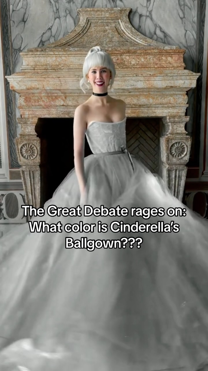 What Color Is Cinderella's Ballgown? Silver, White or Blue Debate