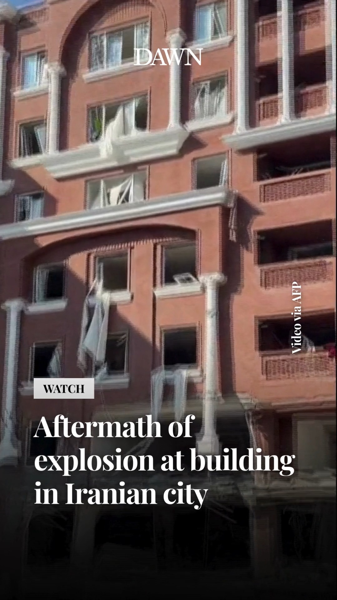 An explosion took place on Saturday at a building in the Iranian city ...