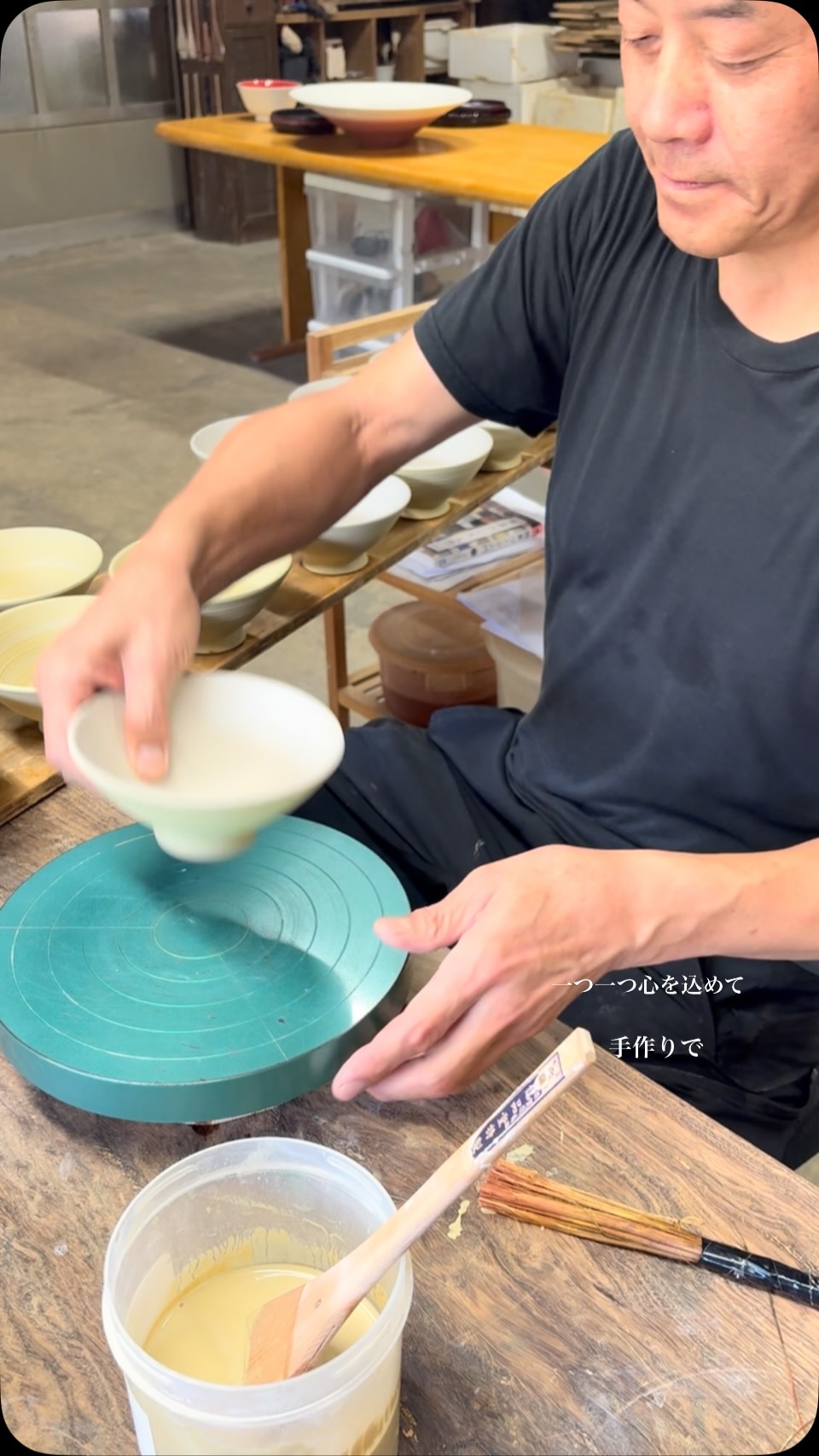 可愛い小鉢 焼き上がり♬ #小石原焼 #マルワ窯 #太田富隆 #春色 @ 太田