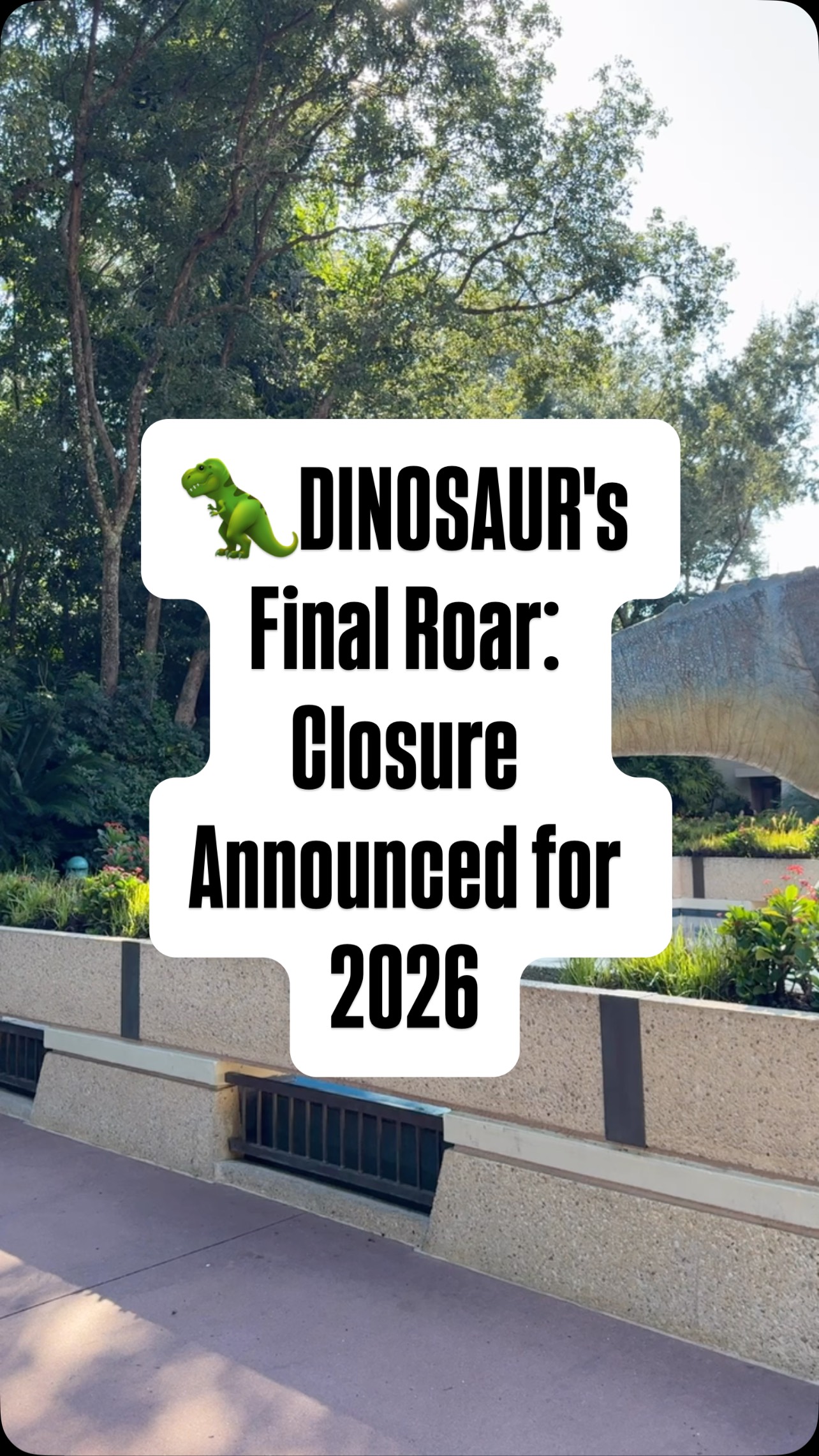🦕 Disney has officially announced that DINOSAUR and Restaurantosaurus ...