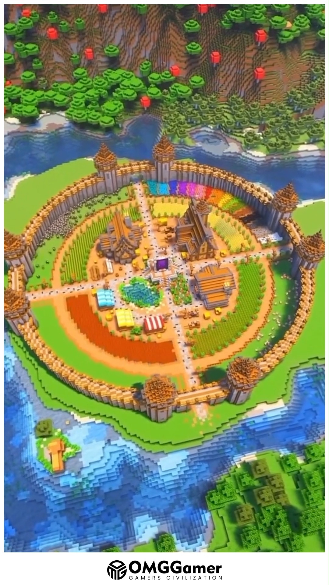 ⭕ Minecraft Circle Base With Unique Shape and Strong Survival Vibes 🏡 ⭕ ...