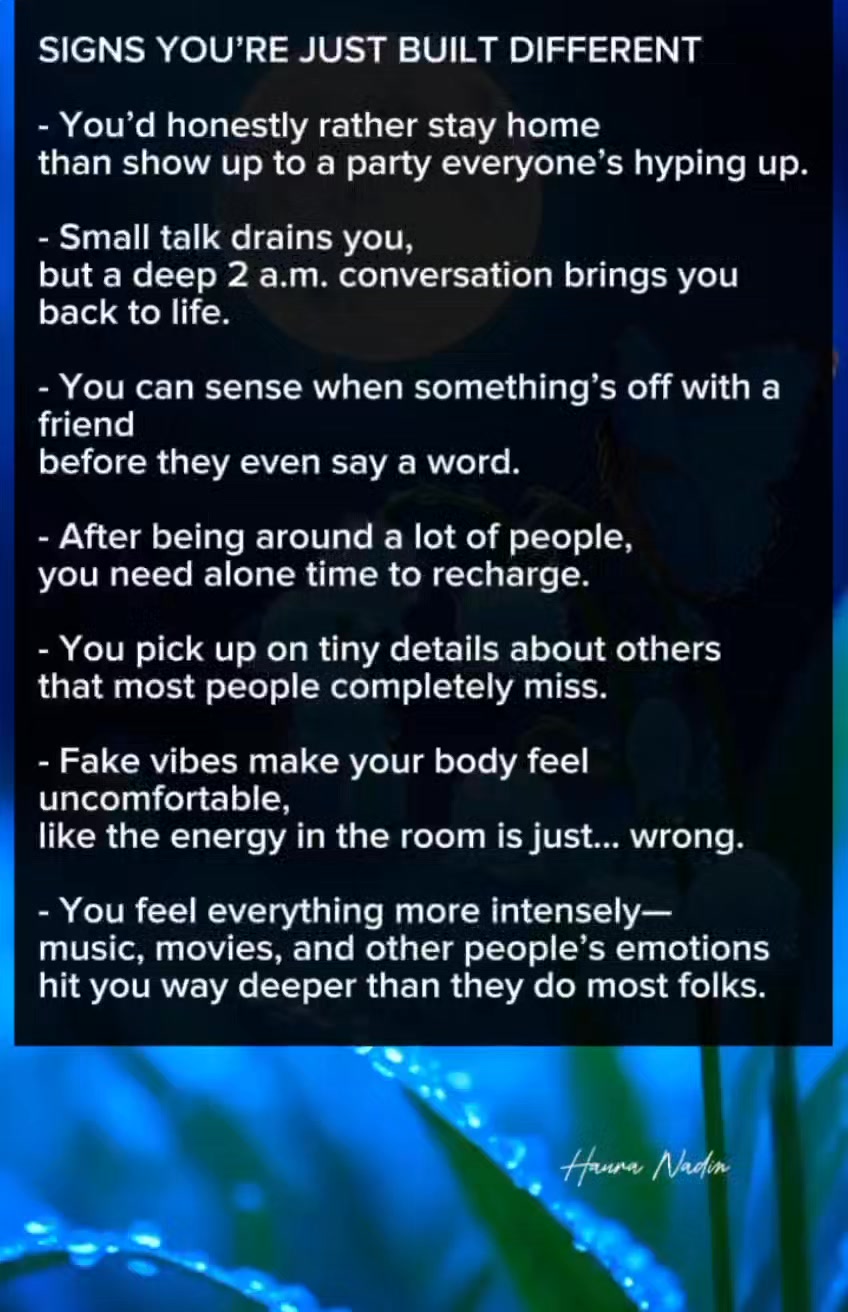 Signs you're just built different.. #word #usa #globalinspiration # ...