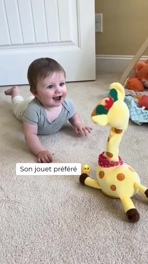 Girafe Interactive En Peluche – Danse, Chante, Parle Et Répète Vos Mots, Recharge USB, Dès 0 Mois