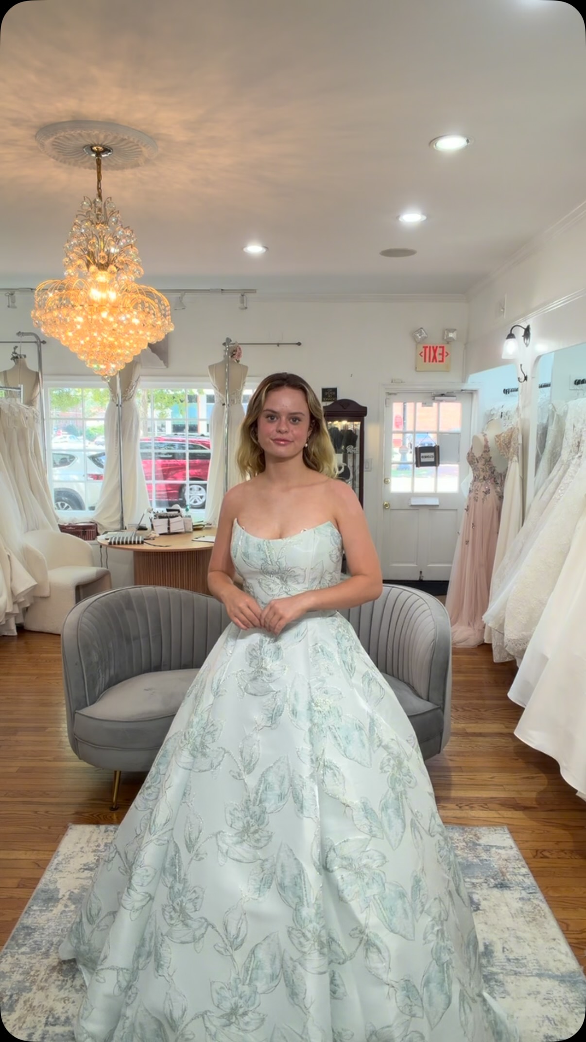 bridesmaid dresses alexandria va Bridal, but make it interesting💋😈, •, •, •, •, #wedding #viral #hotbride #slay #itgirl | Global Bridal Gallery Ellie's bridal Color:SMOKY BLUE _label_MORE COLORS AVAILABLE Ever-Pretty Ruffles Sleeve Back feminine vibe.