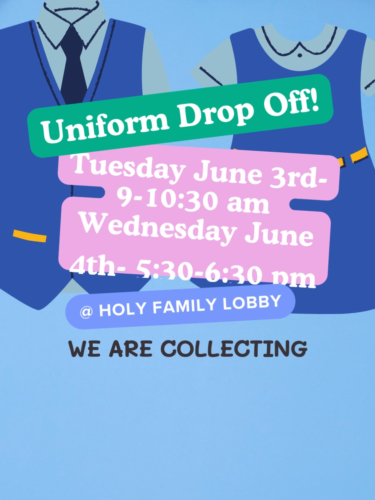 Holy Family HSO - 🌟 Uniform & Holy Family Gear Drop-Off... | Facebook