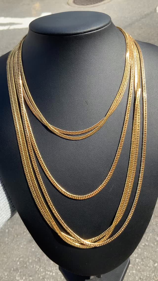 6面ダブル喜平入荷です。 g単価¥20,000- k18 6面ダブル喜平 ネックレス 