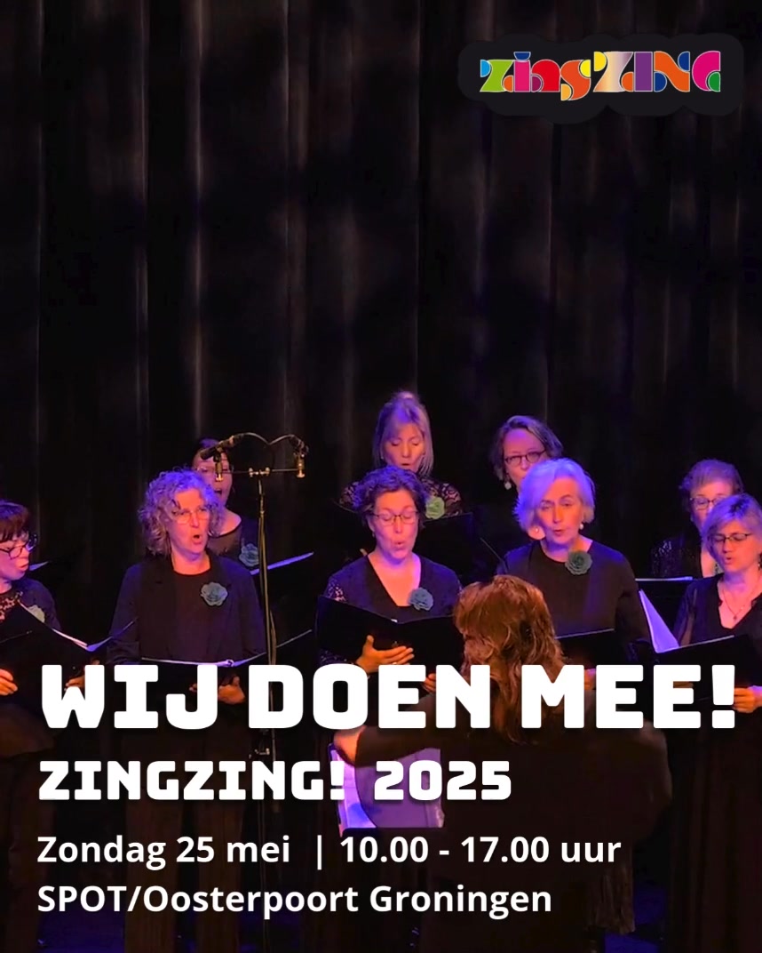 𝗢𝗽 𝘇𝗼𝗻𝗱𝗮𝗴 𝟮𝟱 𝗺𝗲𝗶 𝗱𝗼𝗲𝗻 𝘄𝗶𝗷 𝗺𝗲𝗲 𝗺𝗲𝘁 𝗭𝗶𝗻𝗴𝗭𝗶𝗻𝗴! 🎼 Een festival speciaal ...