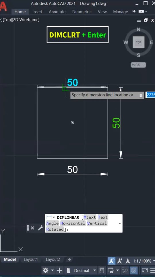 ☑️ Fast change Dimension text color in Autocad #shorts #autocad #cad # ...