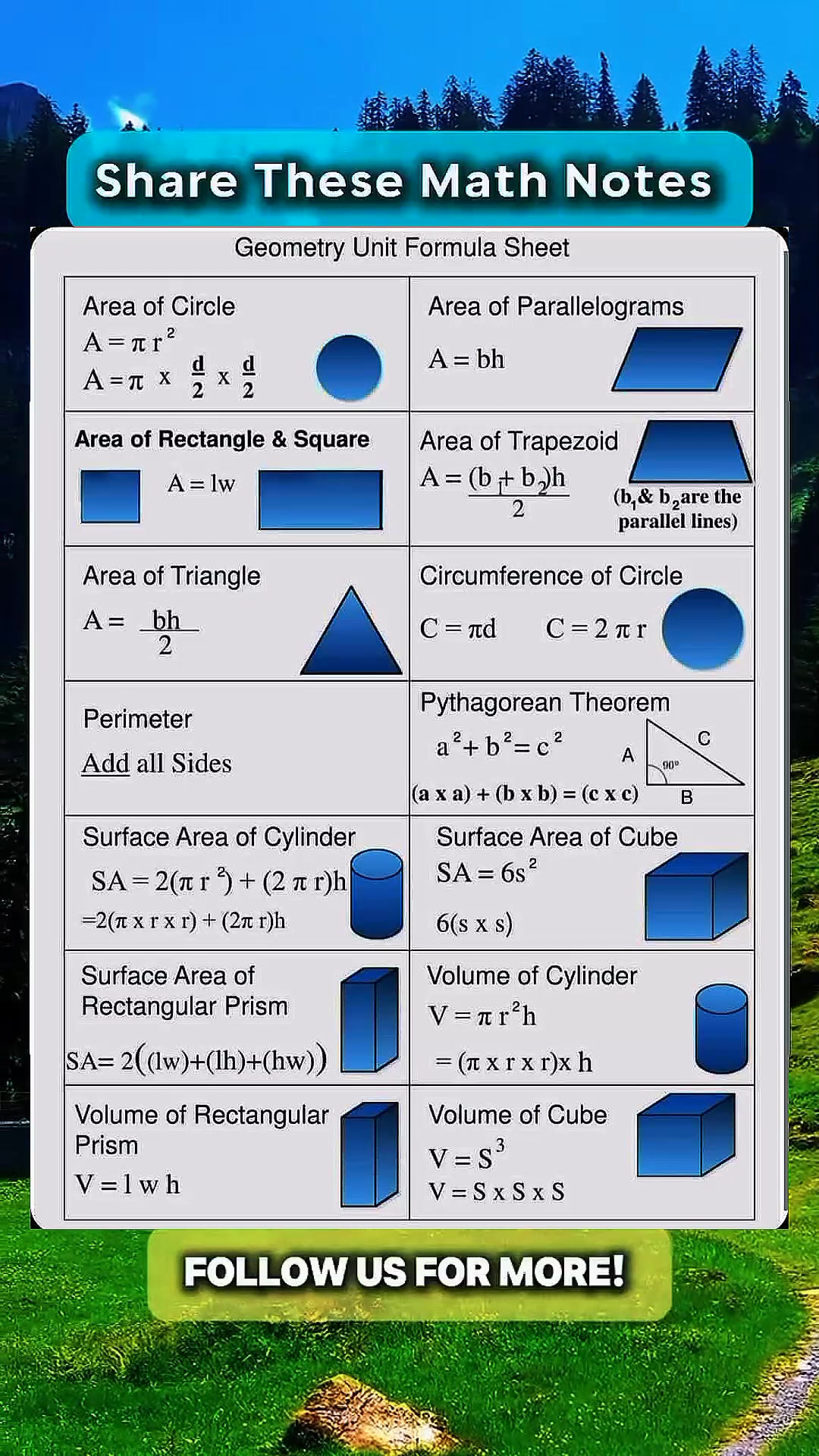 Geometric Math Notes | Math Notes | Facebook