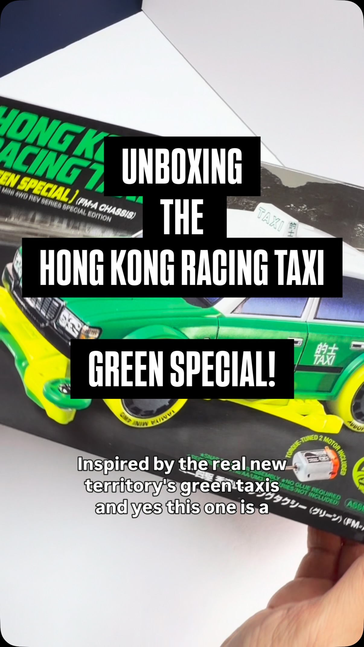 1/32 Scale Mini 4WD Hong Kong Racing Taxi [Green Special] (FM-A