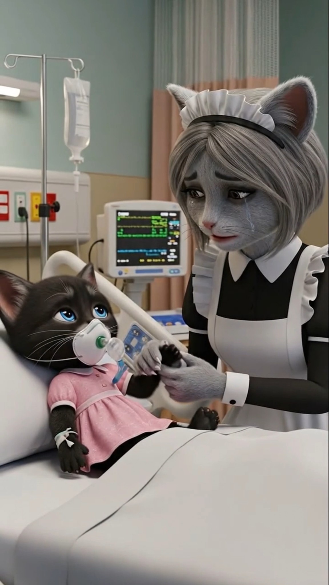 Rich Cat Help Maid for Kitten Treatment #cat #catvideos #shorts # ...