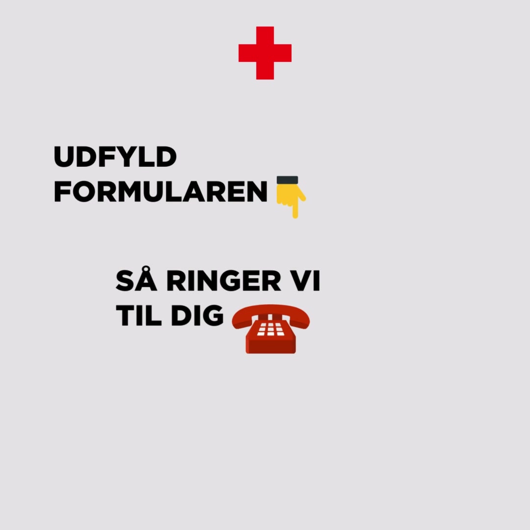 🙋 Røde Kors Parat er klar med en hjælpende hånd til dig, der står i en ...