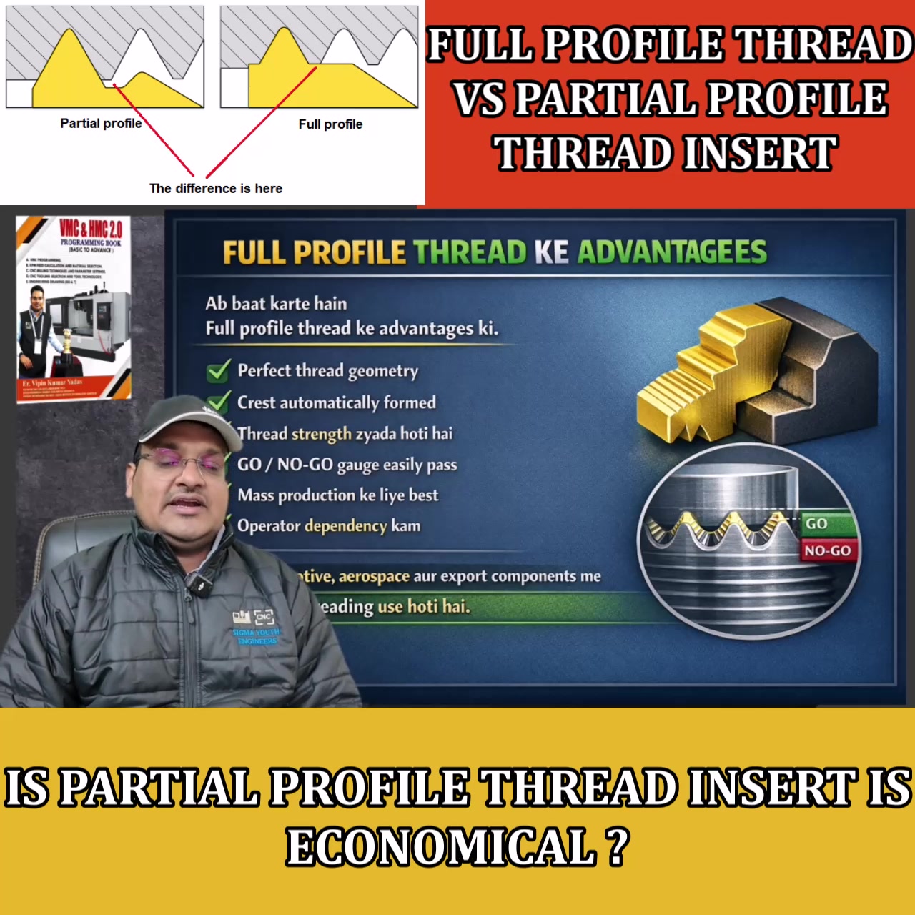 PARTIAL PROFILE THREAD VS FULL PROFILE THREAD - THREADING INSERT DETAIL ...