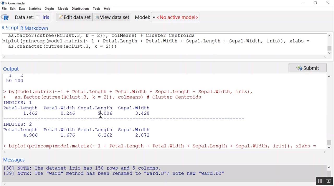 สอนทำ cluster analysis ด้วย R commander ทั้ง hierarchical clustering ...