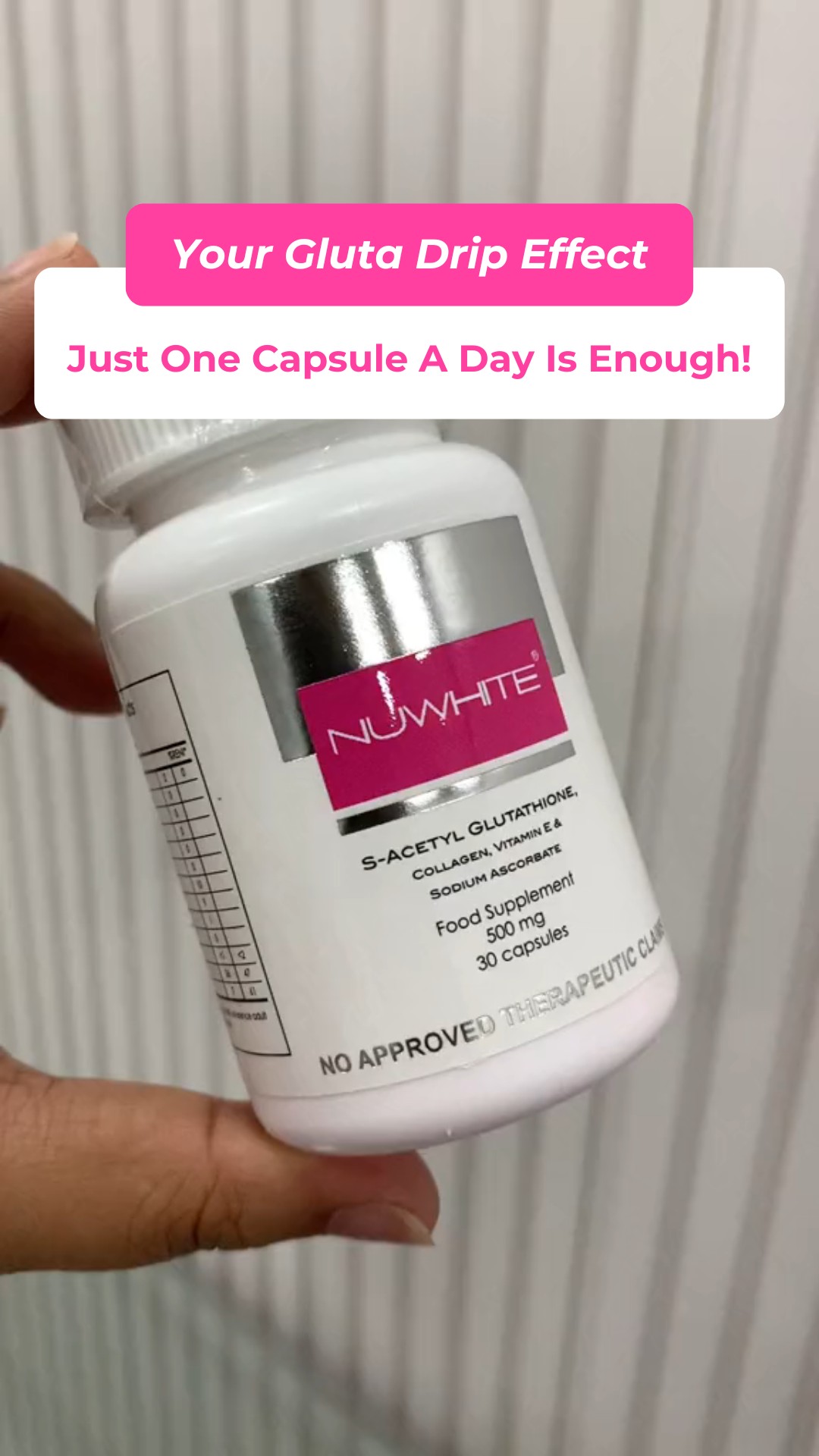 nuwhite s-acetyl glutathione fda approved Just one capsule a day of is all you need for maximum absorption and glowing results! ✨💖 reduced l glutathione lotion سيروم قبل المكياج Size:8oz