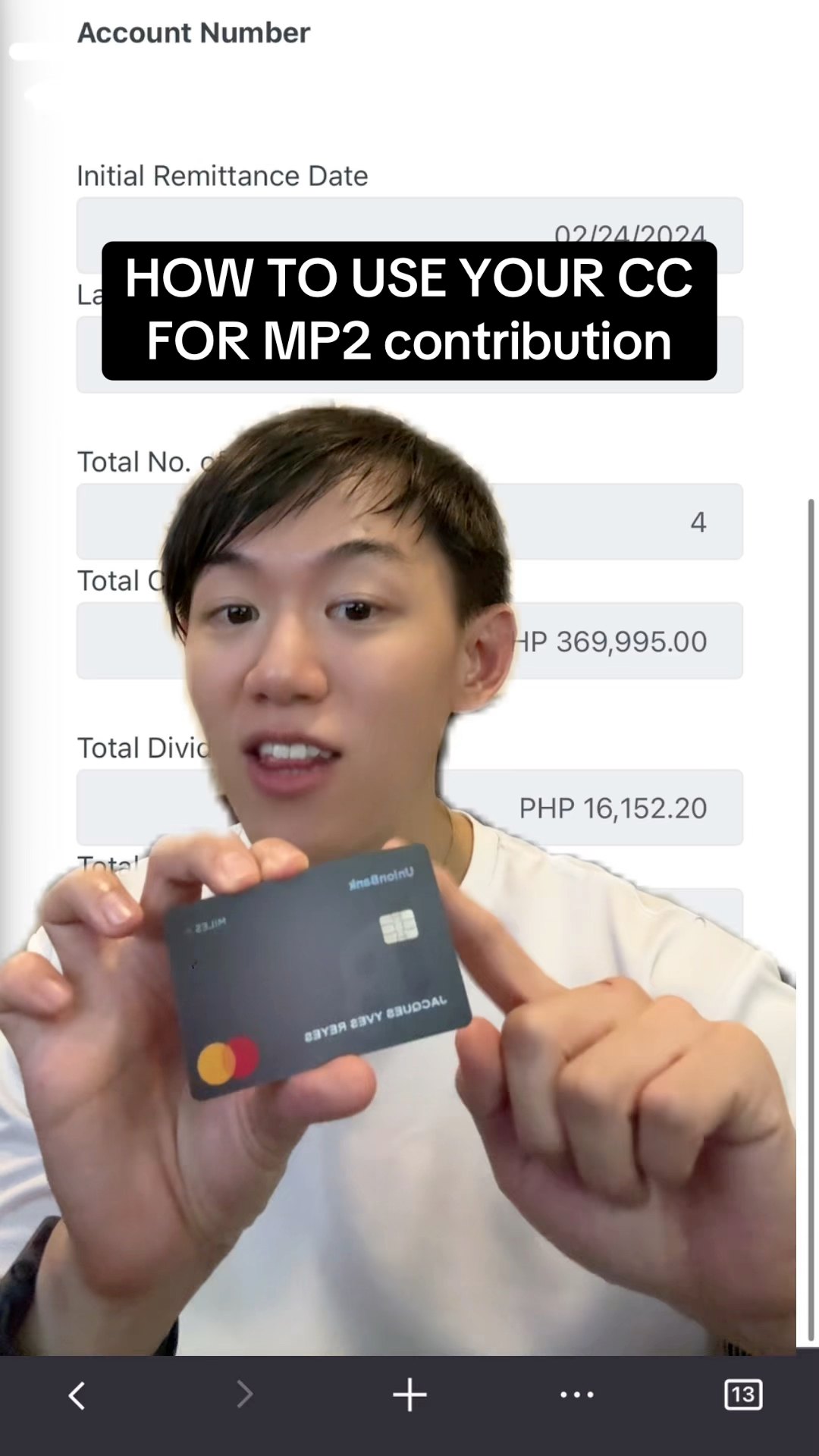 CONTRIBUTE TO MP2 VIA CREDIT CARD. Step by step guide to pay for MP2 ...