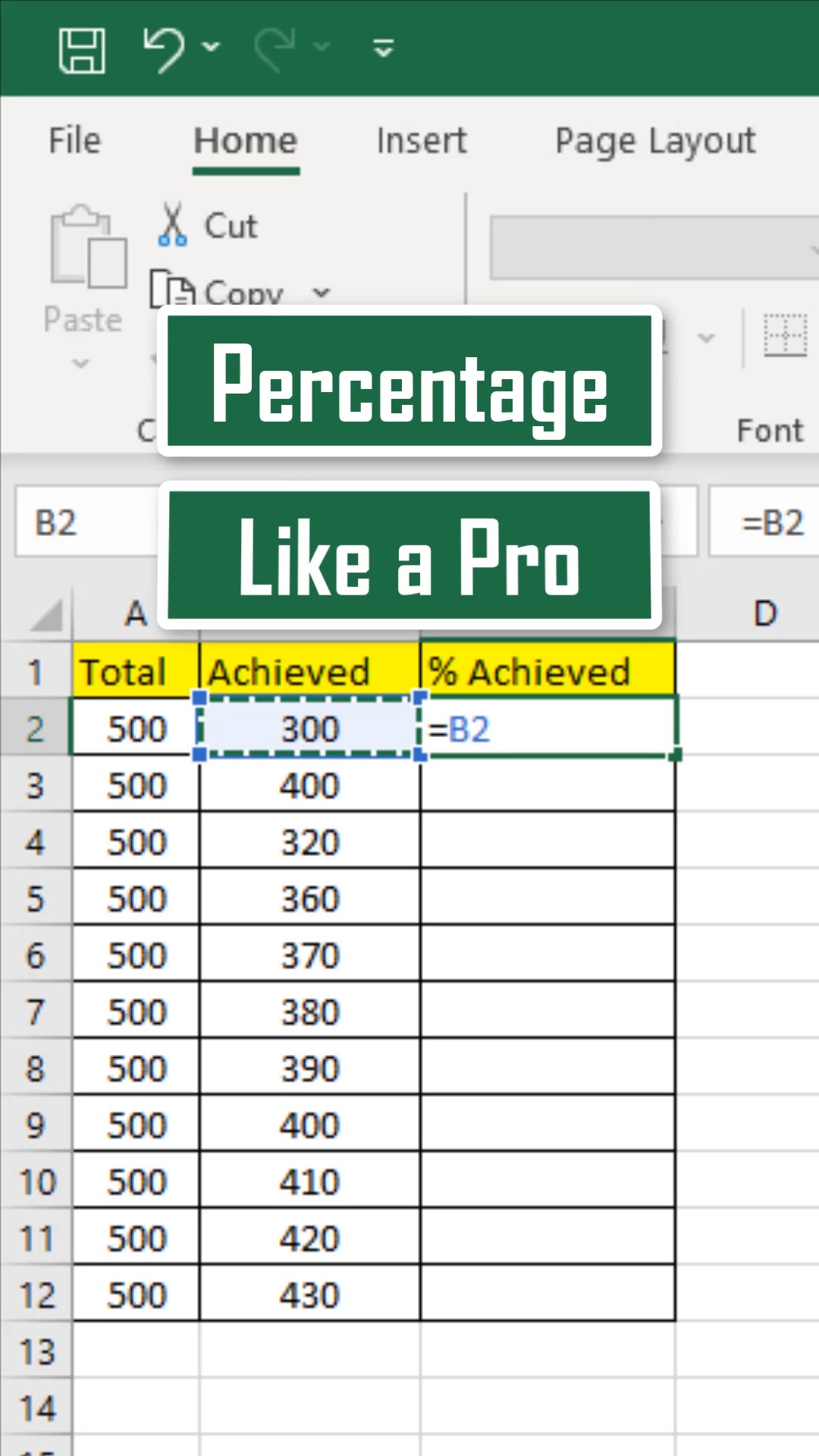 Calculate Percentage Like a Pro in Excel Still typing formulas again ...